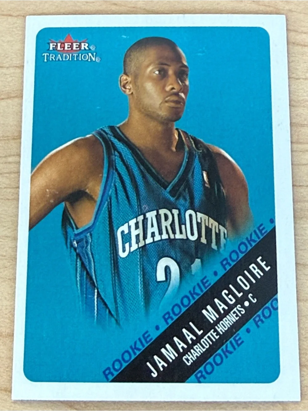 Fleer Tradition Rookie Card - Jamal Magloire (Charlotte) - Teal/Blue